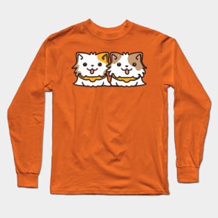 Cute cat couple valentine Long Sleeve T-Shirt